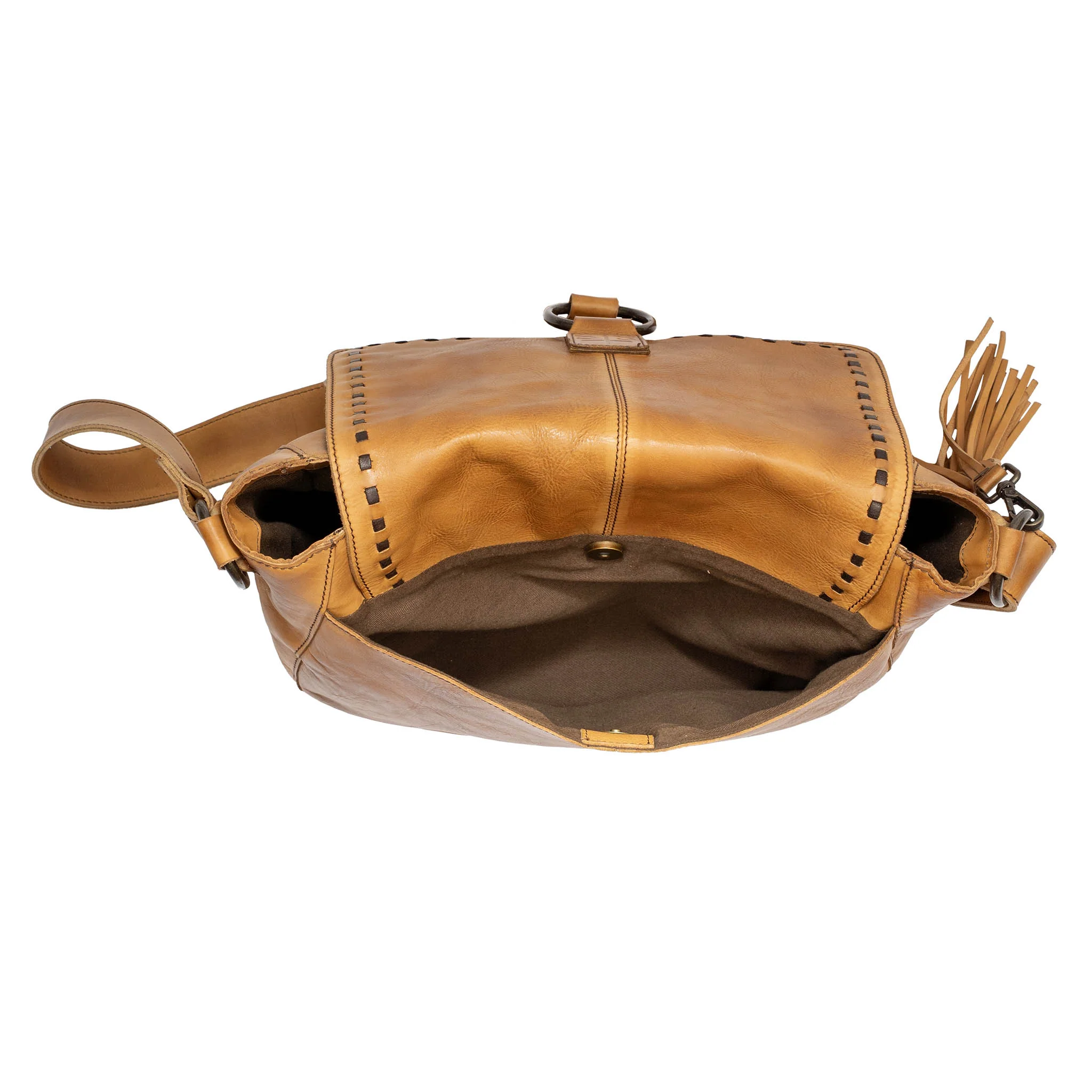 Bandera Tan Saddle Hobo Bag - Image 10