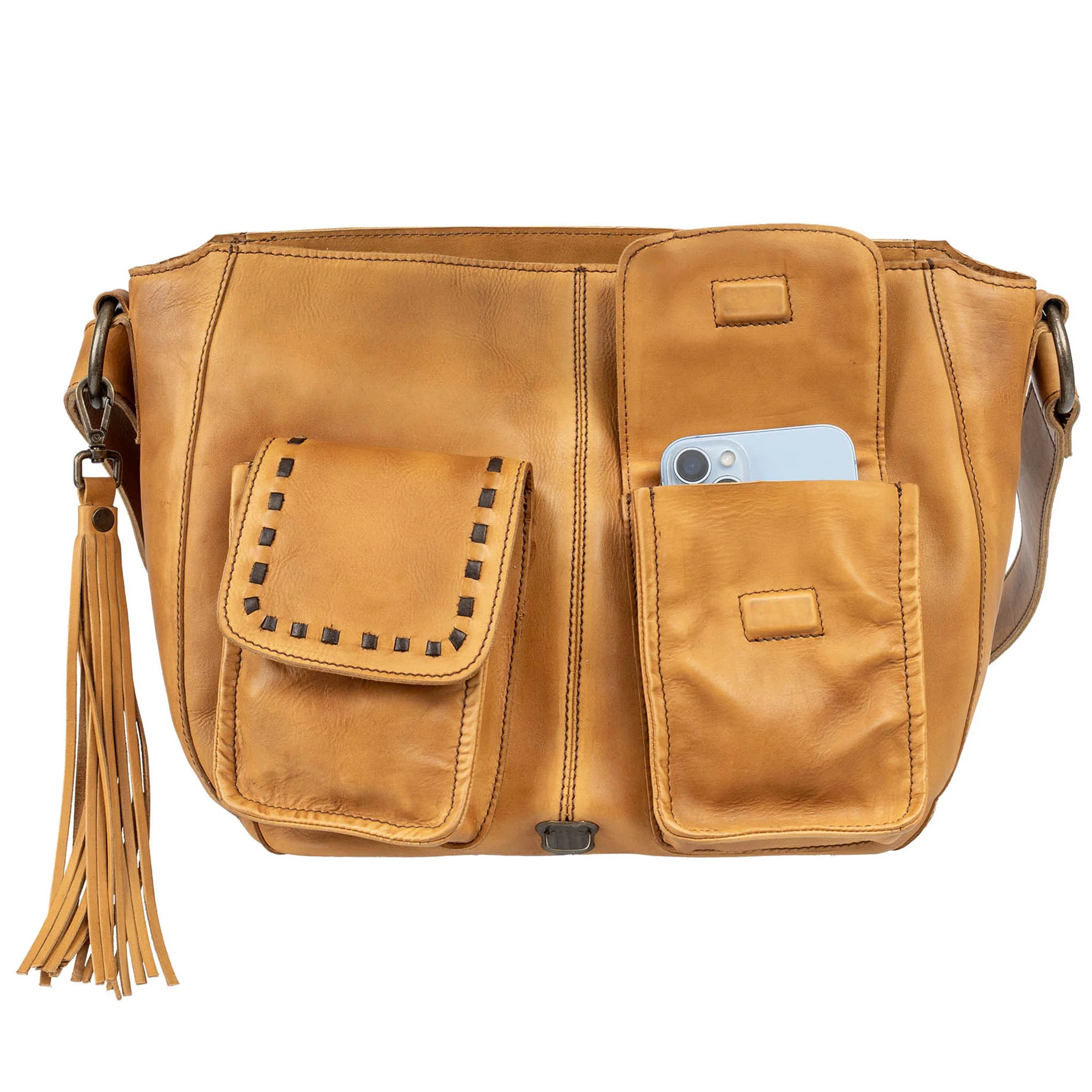 Bandera Tan Saddle Hobo Bag - Image 7