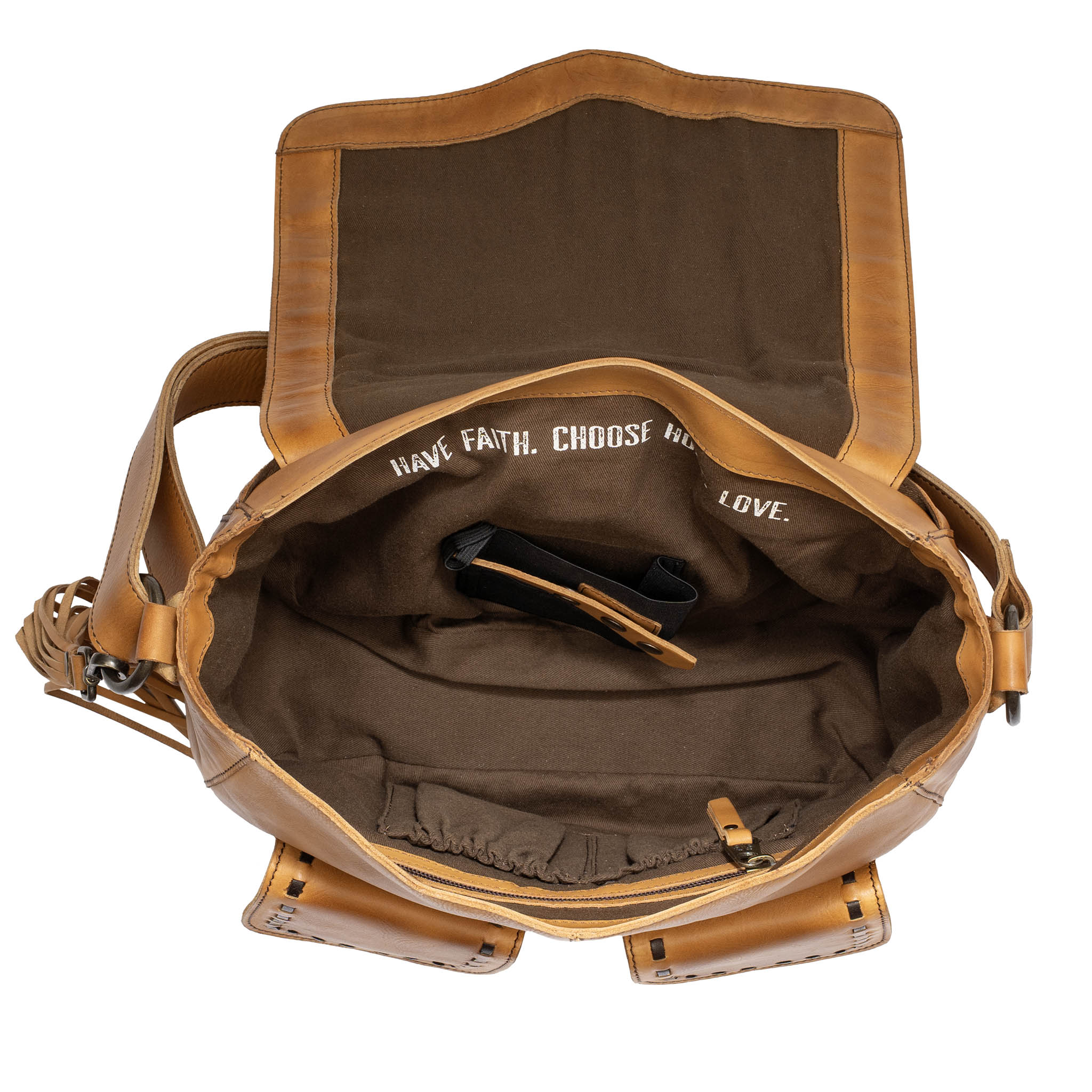 Bandera Tan Saddle Hobo Bag - Image 9