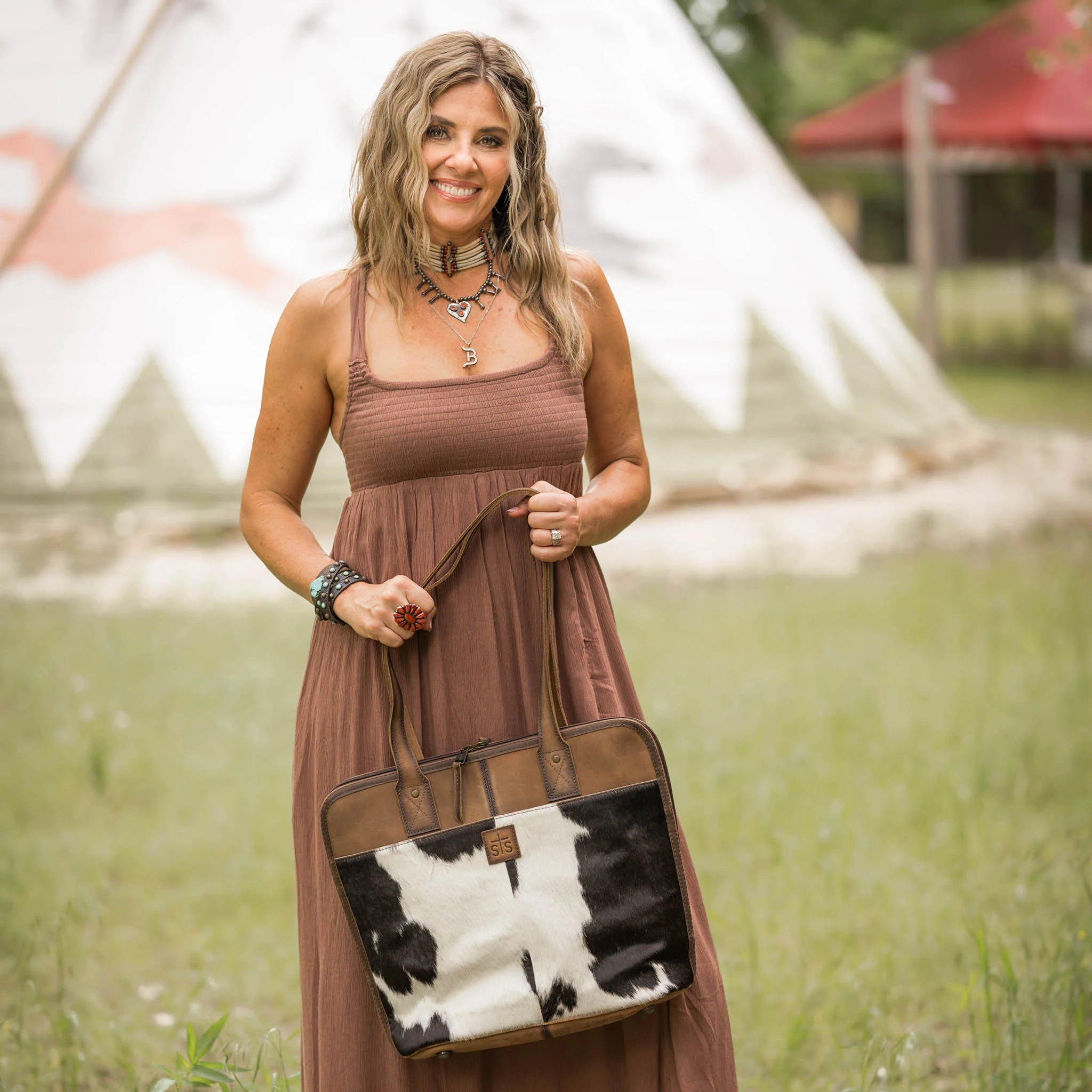 Cowhide Laptop Shopper - Image 2