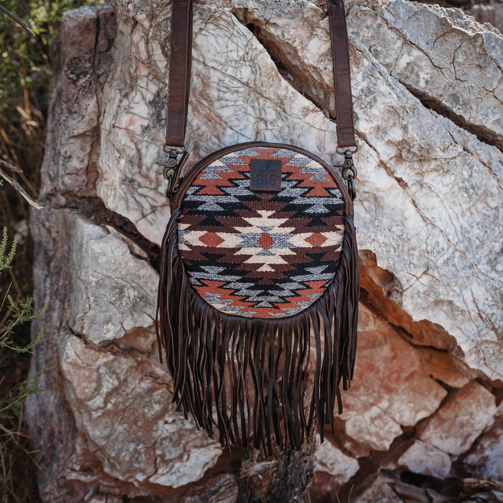 Guadalupe Serape Sage Crossbody - Image 6