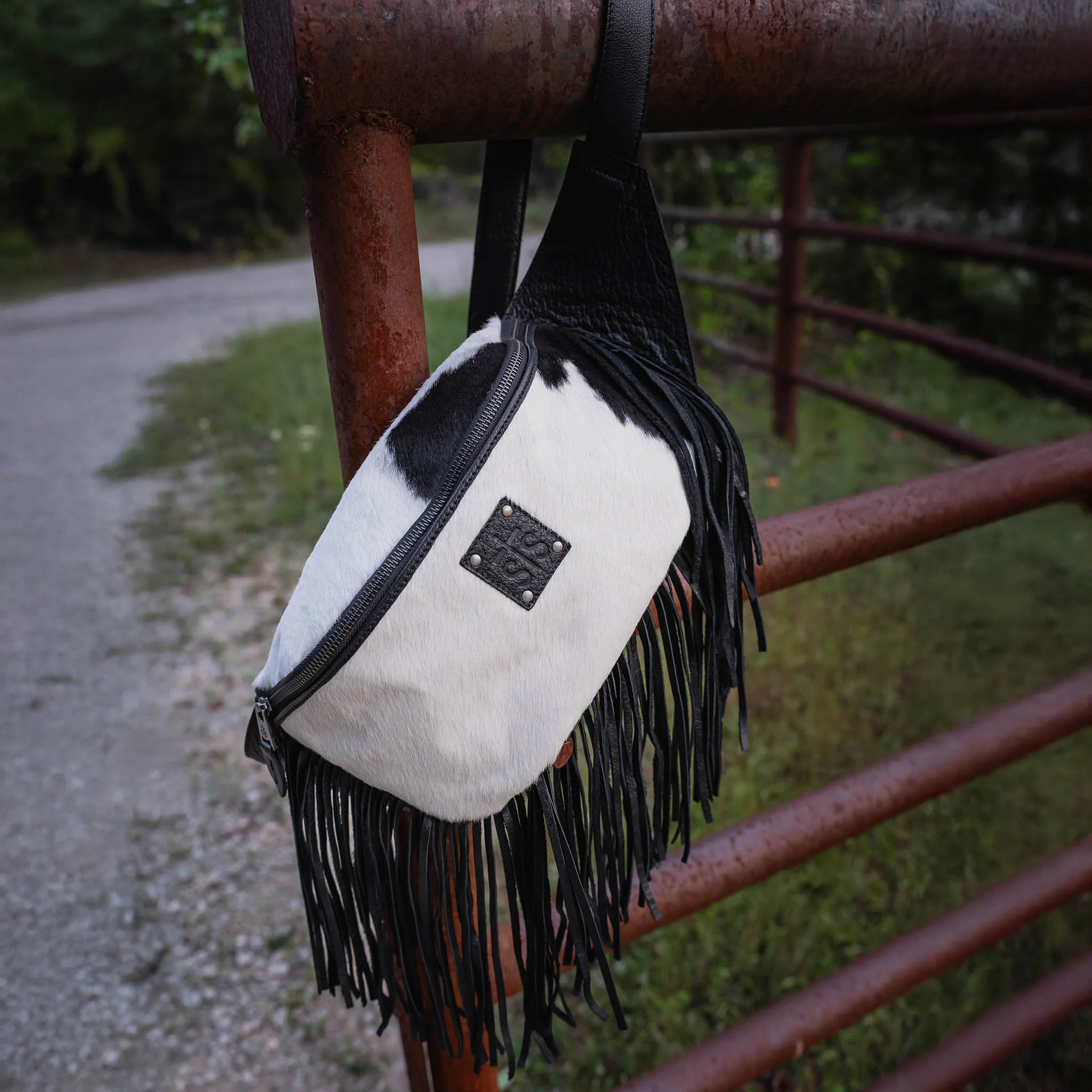 Indie Cowhide Hildy Belt Bag - Black - Image 4