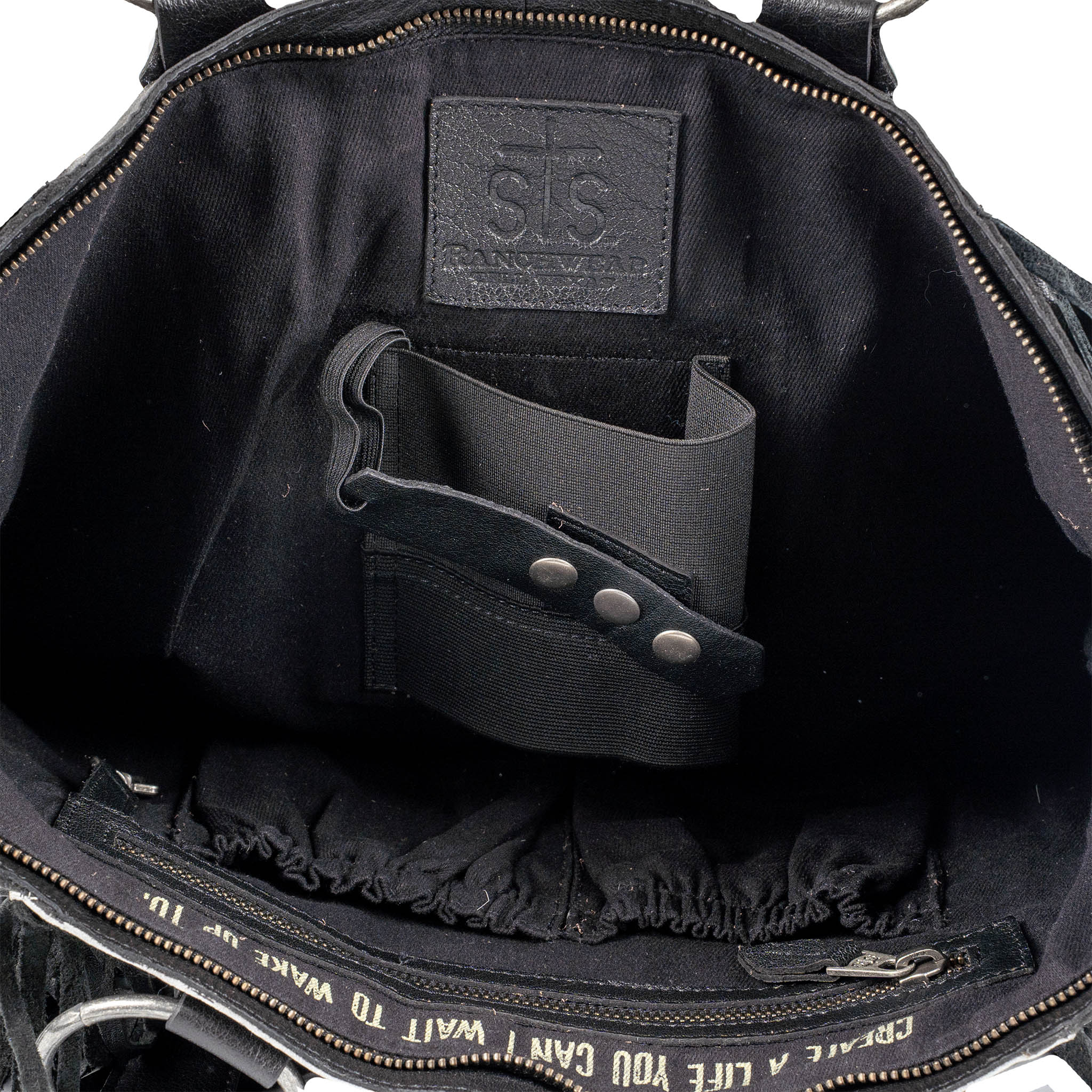 Indie Cowhide Tote - Black - Image 6