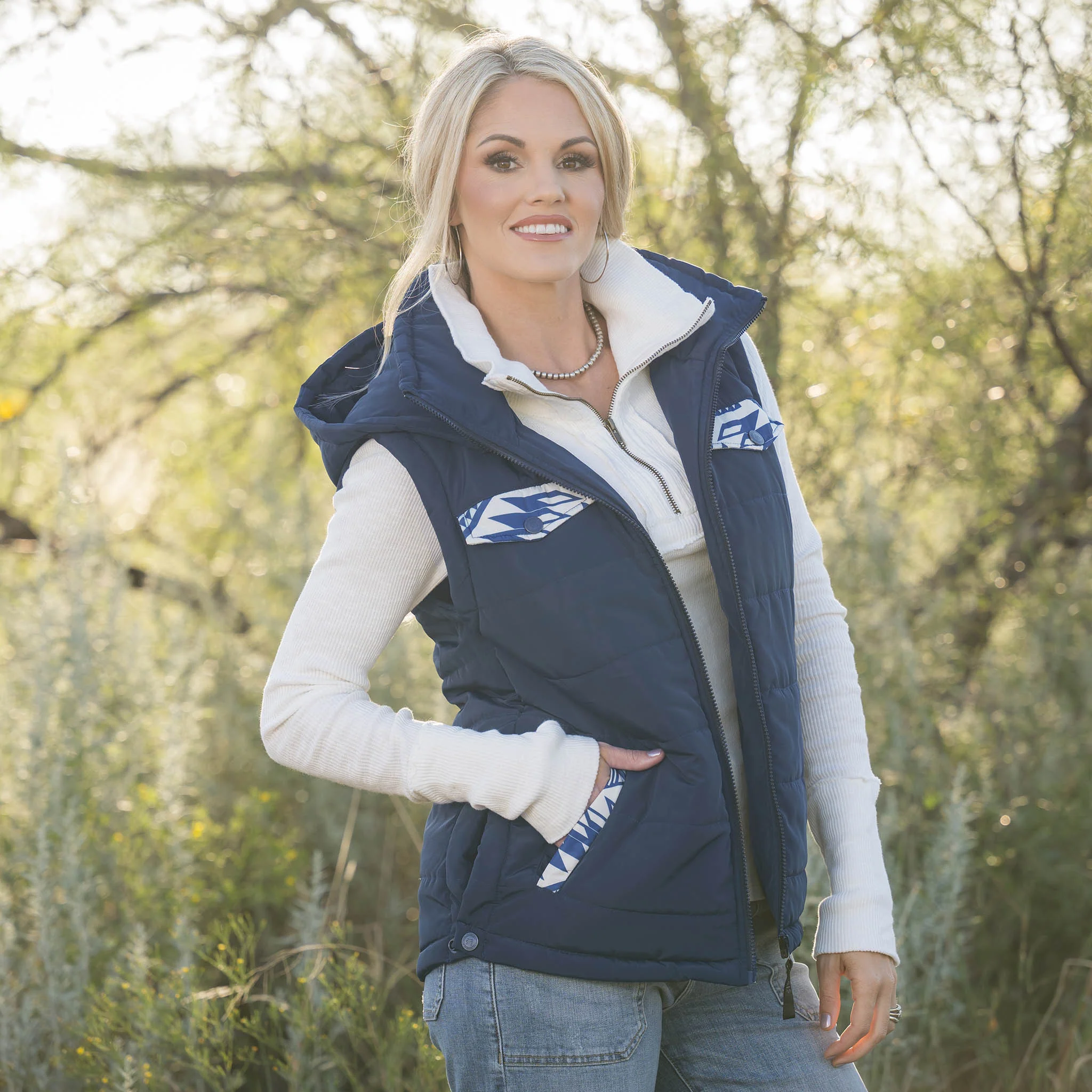 Women's Crazy Jane Vest - Navy - Image 2