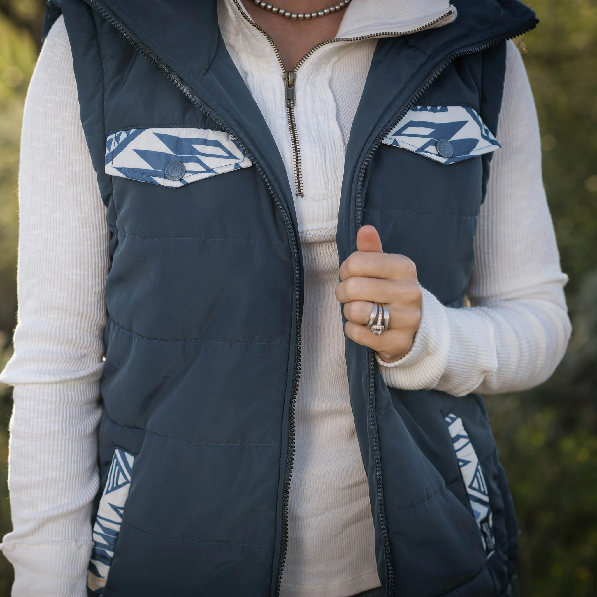 Women's Crazy Jane Vest - Navy - Image 6
